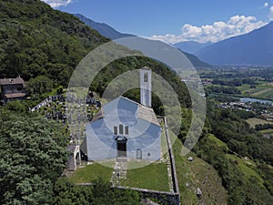 San Miro church on Lake Como photo