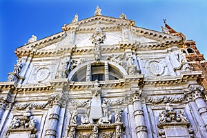 San Moise Profeta Church Baroque Facade Venice Italy