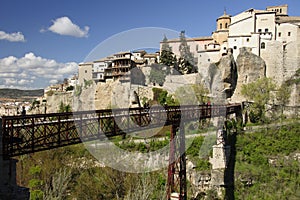San Pablo bridge and hung houses of Cuenca, Spain
