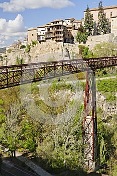 San Pablo bridge and hung houses of Cuenca, Spain