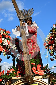 Jesus Christ statue brought to Lenten Holy Week traditional street procession