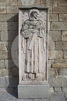 San Pedro de Alcantara relief, Alcantara, Spain photo