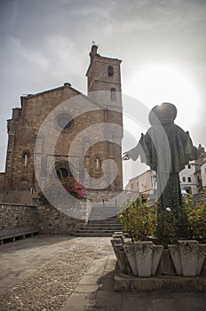 San Pedro de Alcantara statue, Alcantara, Spain photo