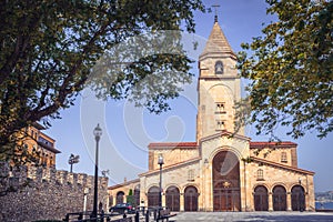 San Pedro`s church in at Gijon, Asturias, northern Spain