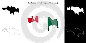 San Pedro y San Pablo Teposcolula outline map photo