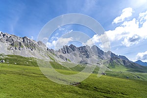 San Pellegrino Pass, Moena , Trentino Alto Adige, Alps, Dolomites, Italy: Landscape at the San Pellegrino Pass 1918 m.It`s a