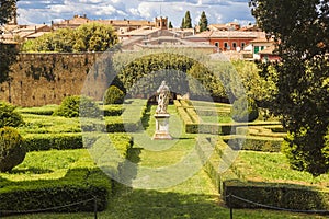San Quirico. Famous Italian garden of Horti Leonini photo