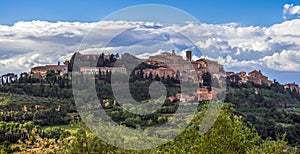 SAN QUIRICO, TUSCANY/ITALY - View of San Quirico in Tuscany on M