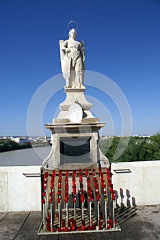 San Rafael Arcangel statue on The bridge of Cordoba photo