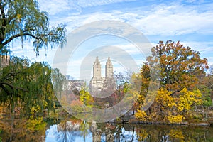 San Remo appartments from the East side of The Lake in Central P