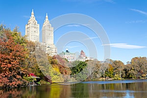 San Remo appartments from the East side of The Lake in Central P