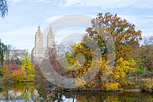 San Remo appartments from the East side of The Lake in Central P