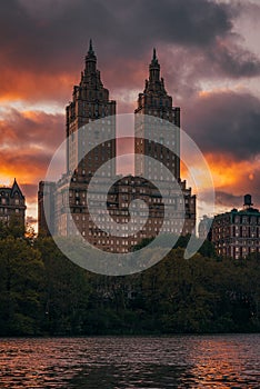 The San Remo at sunset, from Central Park, New York, New York