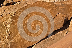 San rock art at Twyfelfontein, Namibia