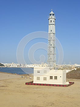 SAN SEBASTIÃN CASTLE LIGHTHOUSE IN CADIZ photo