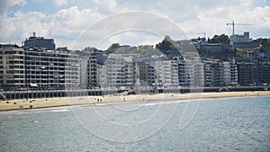 San Sebasti n resort town on Bay of Biscay in Basque Country, beach