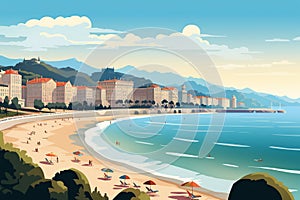 San SebastiÃ¡n\'s Elegance: La Concha Beach and Belle Ãpoque Splendor photo