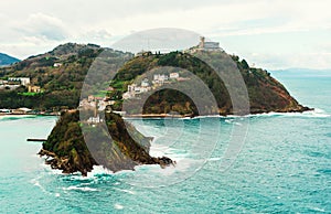 San Sebastian bay and Monte Igueldo in Basque Country, Spain