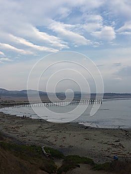 San Simeon Point beach near Hearst Castle Central Coast California Cayucos Pier