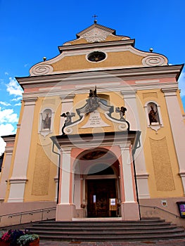 San Ulrico Church in Ortisei , Italy