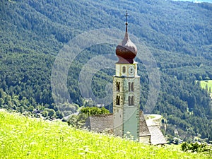 San Valentino church in Sud Tyrol photo