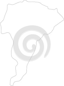 San Vicente El Salvador outline map