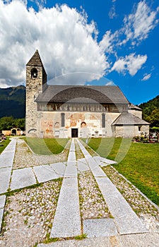 San Vigilio Church with Macabre Dance - Pinzolo