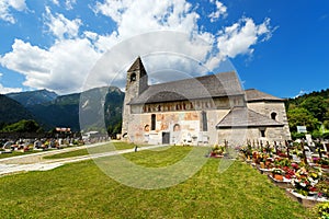 San Vigilio Church with Macabre Dance - Pinzolo