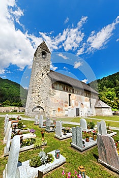 San Vigilio Church with Macabre Dance - Pinzolo photo