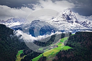 San Vigilio di Marebbe, Dolomites - Sass di Putia mountain, autumn scenics