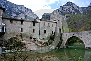 San Vittore abbey, Marche, Genga, Italy photo