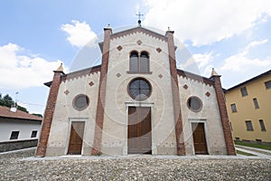 San Vittore church at Agrate Conturbia, Italy photo