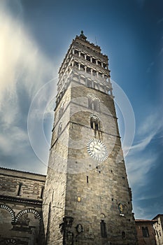 San Zeno steeple in old town Pistoia