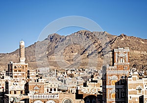 Sanaa, yemen - traditional yemeni architecture