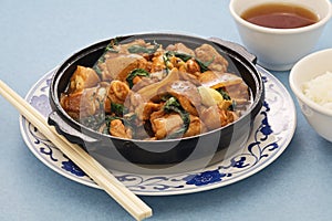 Sanbeiji is Taiwanese popular chicken dish