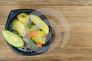 Sancocho, typical Colombian soup. Colombian gastronomy photo