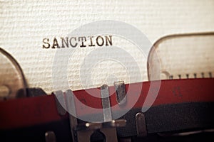 Sanction concept view photo