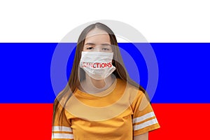 Sanctions against Russia, imposition of bans on Russian citizens, restriction of entry into the country for people, a woman in a