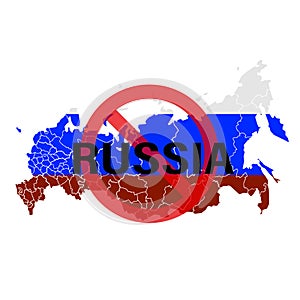 Sanctions against Russia vector illustration
