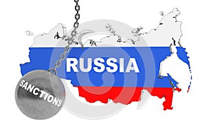 Sanctions Destroy Russia Concept