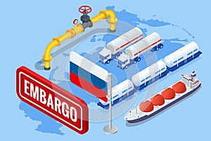 Sanctions, embargo on Russian gas and oil. Russia aggressor, war. Transportation, delivery, transit of natural gas