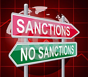 Sanctions Or No Against North Korea 3d Illustration