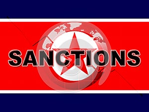 Sanctions Or No Versus North Korea 3d Illustration