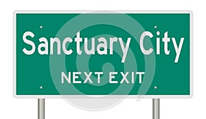 Sanctuary City Highway Sign