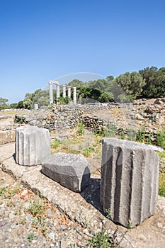 The Sanctuary of the Great Gods Temple Complex on the island of Samothrace, Greece