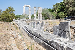 The Sanctuary of the Great Gods Temple Complex on the island of Samothrace, Greece