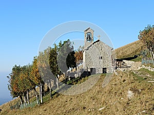 The Sanctuary of the holy family of Nazareth, It is placed on Linzone mountain