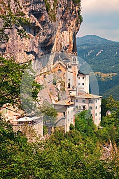Sanctuary Madonna della Corona, popular travel destination in Nothern Italy