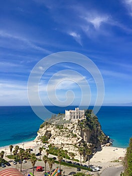 Sanctuary of the Madonna of the Island of Tropea, italy