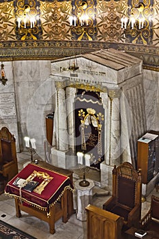 The sanctuary of the Moscow good synagogue, the sanctuary Aron photo